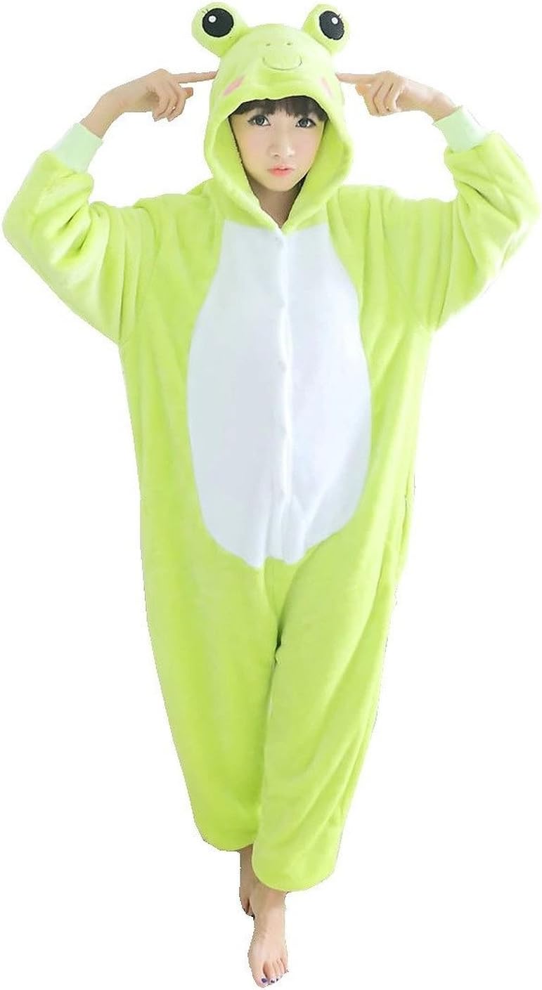 iNewbetter Halloween Costumes Sleepsuit Costume Cosplay Kigurumi Onesie Pajamas Frog