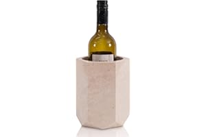 Radicaln Marble Wine Chiller Verona 6.5" Inches Handmade Natural Marble Wine Chiller for Bottle Cooling, Elegant Drink Cooler