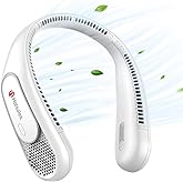 Hotsales Neck Fan, Hands Free Bladeless Neck Fans Portable Rechargeable, 6000 mAh Battery Operated Wearable Personal Fan, Cooling Neck Fan, 3 Speeds, USB Fan Gifts for Men, Women, Travel, Outdoor