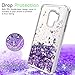 Galaxy S9 Case, Samsung S9 Case, Skmy Liquid Glitter Sparkle Girl Women Cute Clear TPU+Shockproof Hard PC Protective Case for Samsung Galaxy S9 (Purple)