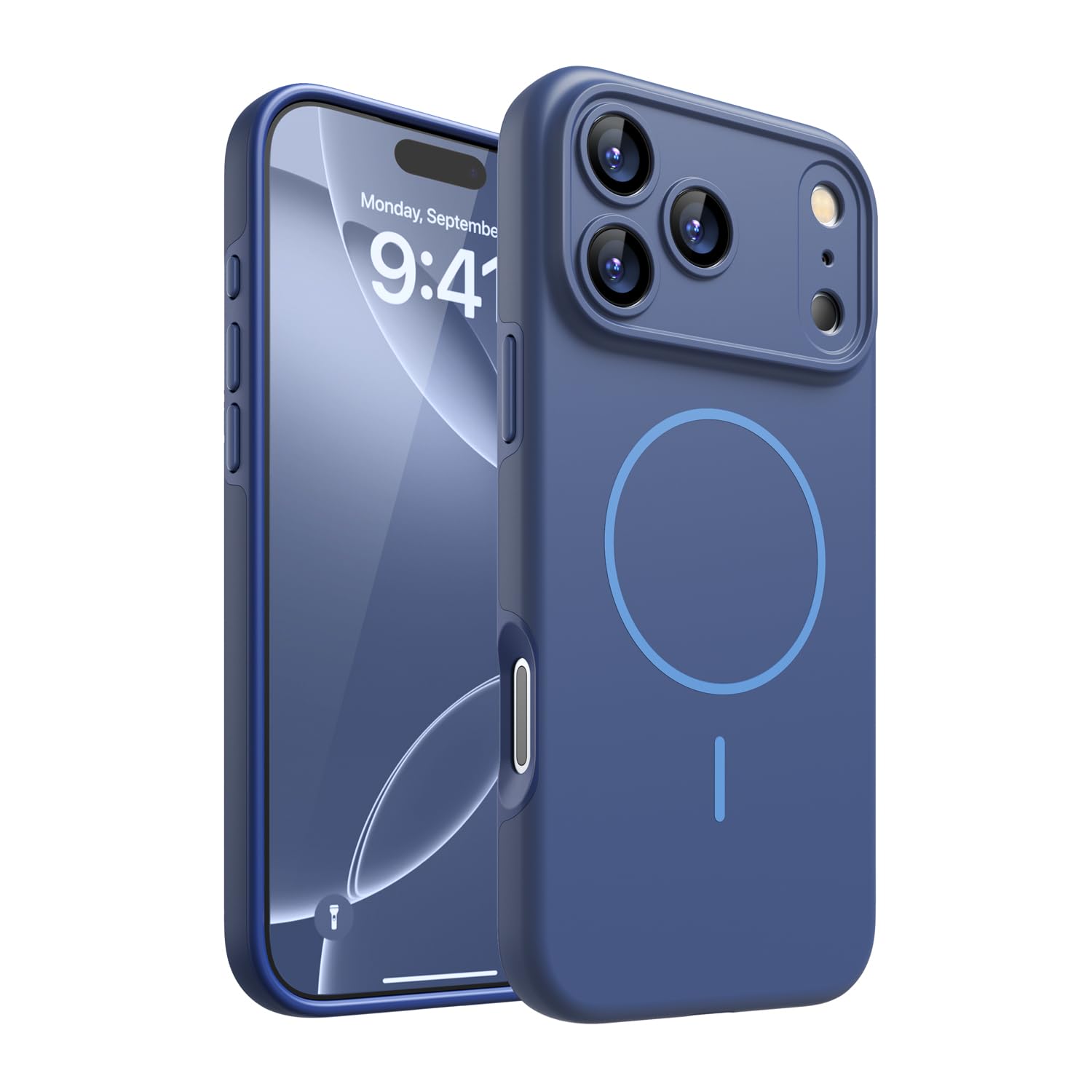 Photo 1 of ***  pack of**4** Gleecube Magnetic for iPhone 17 Pro Case, [Matte Solid Color] [Full Camera Protection] Protective Case for iPhone 17 Pro - Deep Blue