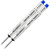 Retro 1951 Short Capless Rollerball Ink Refill Fine Tip, Schmidt P8126, P8126 Short Blue, 2-Pack Schmidt Capless Roller Ball Refills, fits Retro 51 Tornado Roller Ball Pens.