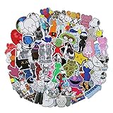 KAWS Stylish Stickers Laptop Stickers Cute Cartoon Computer Vinyl Sticker Waterproof Bike Skateboard Luggage Decal Graffiti Patches Decal 65 PCS