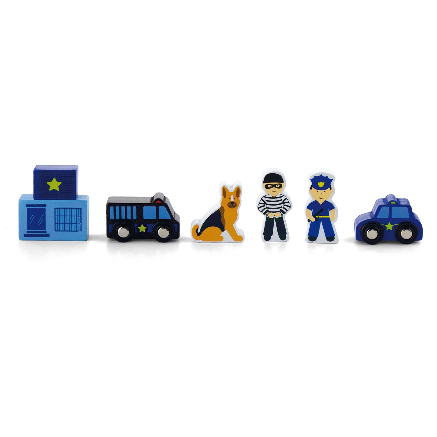Viga Toys - 50814 - Train Set Accessory - Police Station - 7 psc.