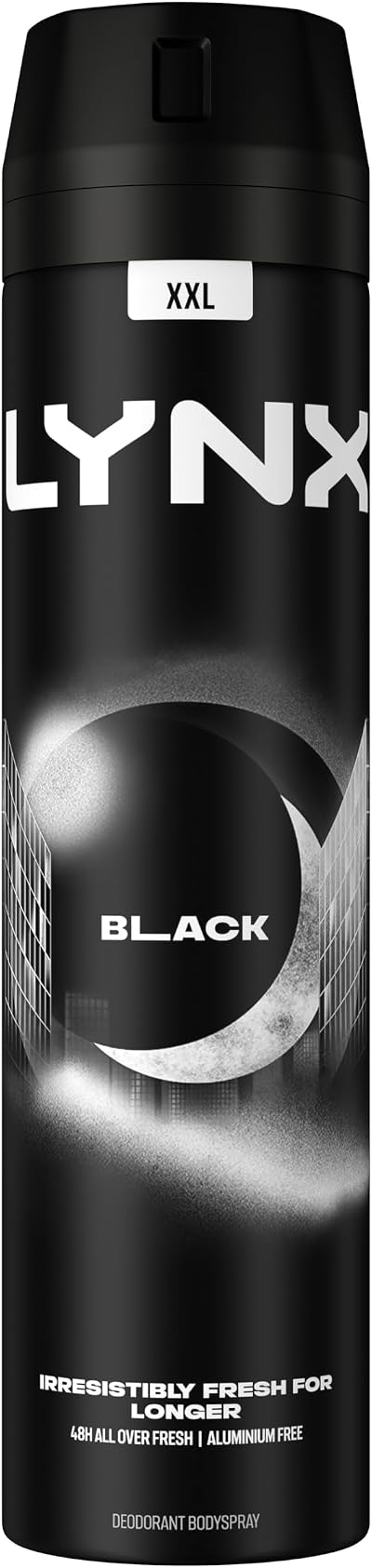 Lynx XXL Black Bodyspray 250ml 48 Hour Odour Protection Zinc Technology