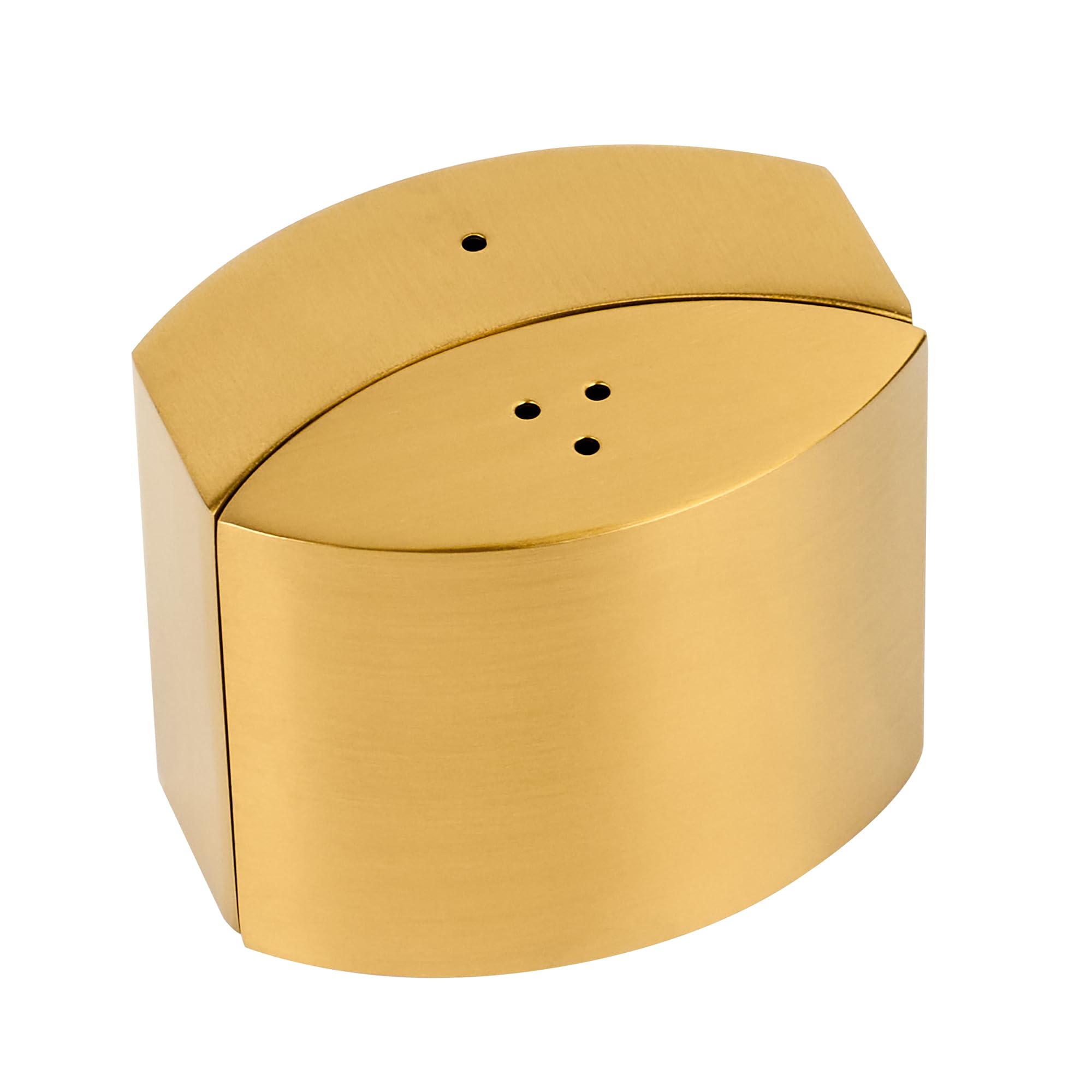 Photo 1 of Restaurantware-RW Base 2 Ounce Salt And Pepper Shaker Set, 1 Durable Embracing Salt And Pepper Set - Dishwashable, Refillable, Gold Steel Salt And Pepper Kit For Restaurants Or Pizzerias