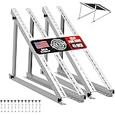 PFCTART 2 Sets 45 inch Solar Panel Mount Brackets | Adjustable with Foldable Tilt Legs, Suitable for 2-4pcs 180 200 300 400 Watt Solar Panel for Roof, RV, Boat, and Off-Grid
