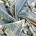 DS BATH Hanakotoba Blue Shower Curtain,Flower Polyester Mildew Resistant Shower Curtain,Plants Shower Curtains for Bathroom,Floral Bathroom Curtains,Print Waterproof Shower Curtain,72