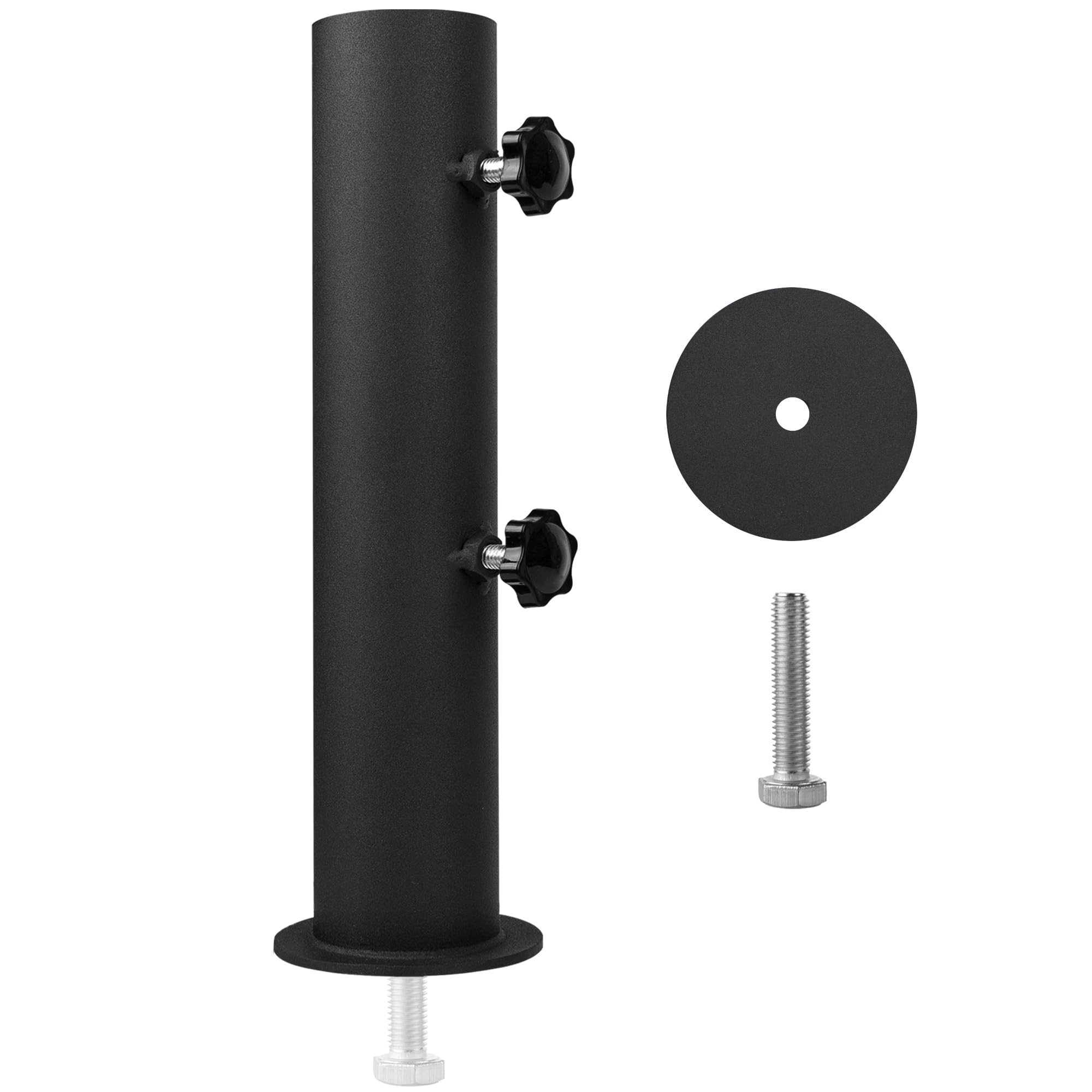 VANROUG Universal Granite Umbrella Base Set - Stone Stand Tube for Outside, DIY Umbrella Pipe Bracket