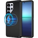 I-HONVA for Samsung Galaxy S25 Ultra Case [Compatible with MagSafe] Shockproof 3-Layer Full Body Protection [Without Screen Protector] Rugged Heavy Duty Cover Case for Galaxy S25 Ultra,Black