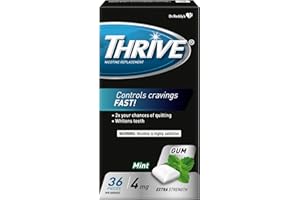 Thrive Nicotine Replacement Gum, 4mg Extra Strength, Mint, 36 Count