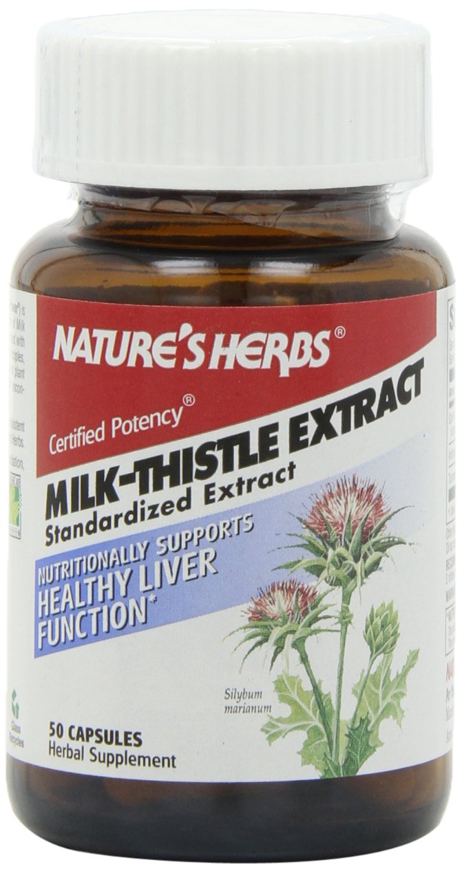 Nature's Herbs MilkThistle Extract Capsules, Certified