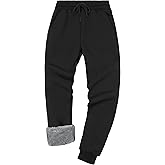 Pioneer Camp Men's Sherpa Lined Sweatpants Winter Warm Fleece Joggers Heavyweight Thermal Pants for Athletic Lounge Running