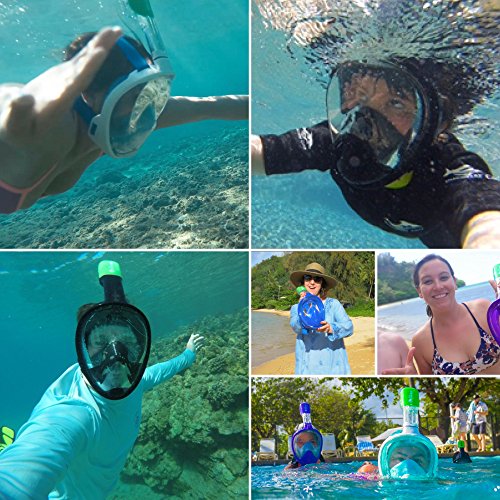 Easy Snorkel Full Face Snorkeling Mask 180 Panoramic View for