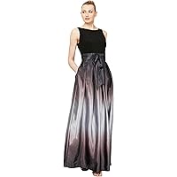 Amazon.com: S.L. Fashions Women's Long Satin Mother of the Bride Dress with  Pockets, Formal Party Gown, Black and Silver Petite, 4P : Clothing, Shoes &  Jewelry