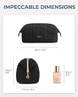 Bagsmart Makeup Bag Travel Cosmetic Bag Large Capacity Black view 5