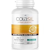 Colasil Collagen Booster Capsules – Organic Silica (OSA) + Hydrolyzed Collagen Generator for Hair, Skin, Nails, Bones & Joints – High Absorption, Non-GMO, Allergen-Free, 120 Capsules (60-Day Supply)