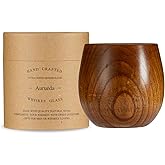 Bourbon Gifts for Men Unique Wooden Whiskey Glass for Whiskey Lover Drinkers Anniversary Birthday Gifts for Men Women Who Have Everything Old Fashioned Drinking Glass