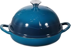 VEVOR Enameled Cast Iron Dutch Oven, 5 Quart Pot for Sourdough Bread Baking, Heavy-Duty Cookware Pan with Lid and Dual Handle