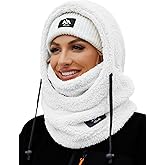 VELAI Balaclava Fleece Ski Mask for Men Women Winter Face Masks Windproof Hooded Scarf Cold Weather Hat Neck Warmer
