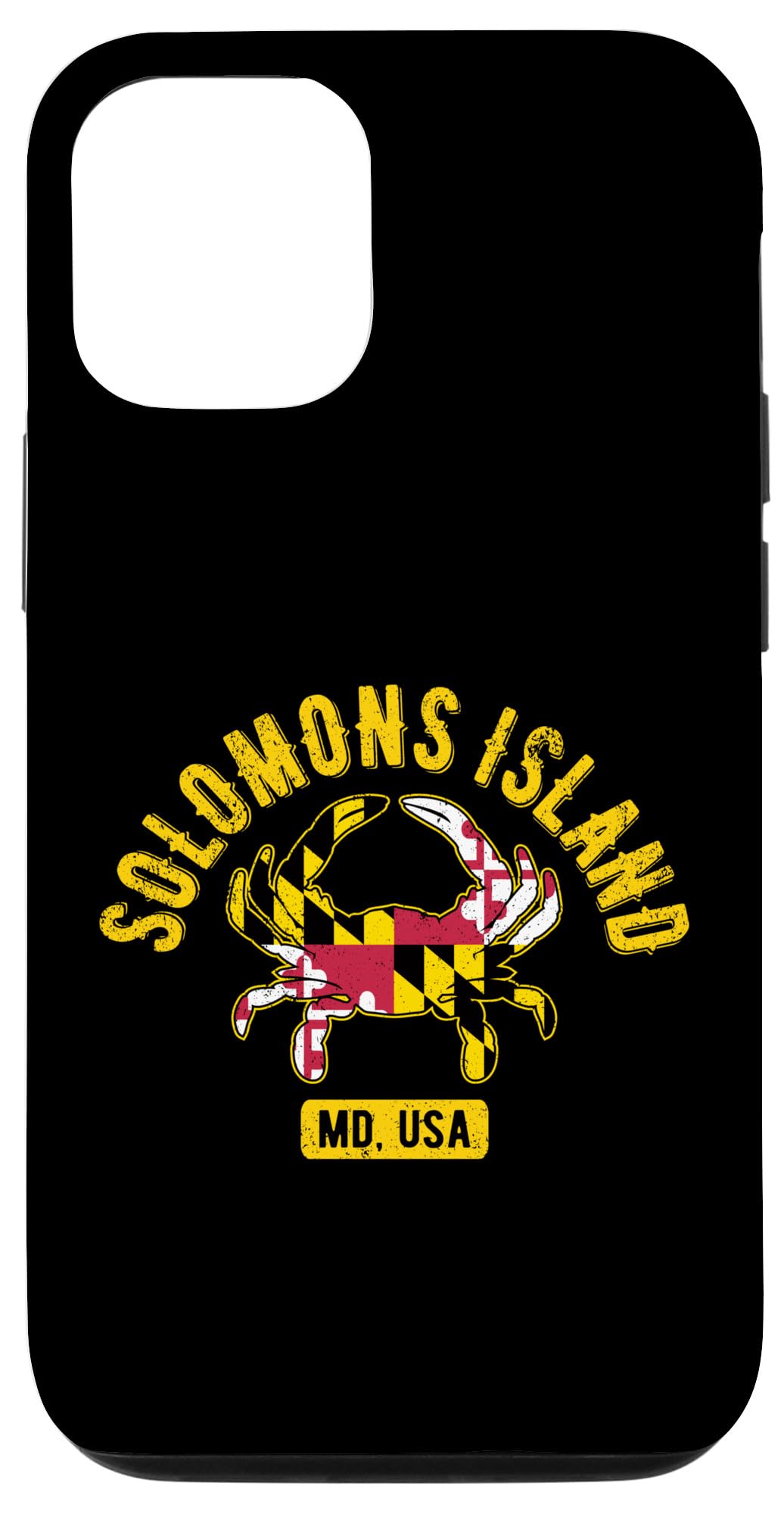 iPhone 12/12 Pro Solomons Island Maryland USA Crab Vintage Distressed Design Case