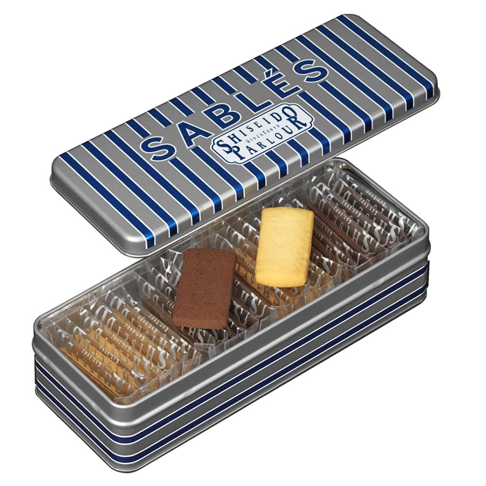 Shiseido Parlour Shortbread Cookies, Set of 2, Cacao, Coconut, Christmas, Sweets, Winter, Popular Gift, Stylish, Can, Wrapping, Present, Souvenir, Return Gift, For Anniversaries and Celebrations