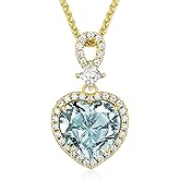 KRZ Heart Necklace for Women, 925 Sterling Silver with Gold Plated Jewelry for Wife Anniversary Christmas Birthday Gifts for Wife Girlfriend Mom Her, Valentines Mothers Day Present