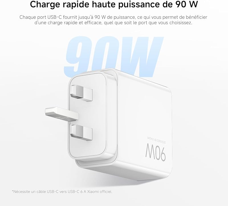 Adaptateur Rapide 3 Ports USB-C 90W