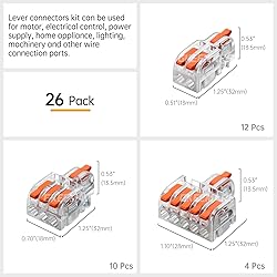 GKEEMARS 26Pcs Compact Splicing Connectors Wire