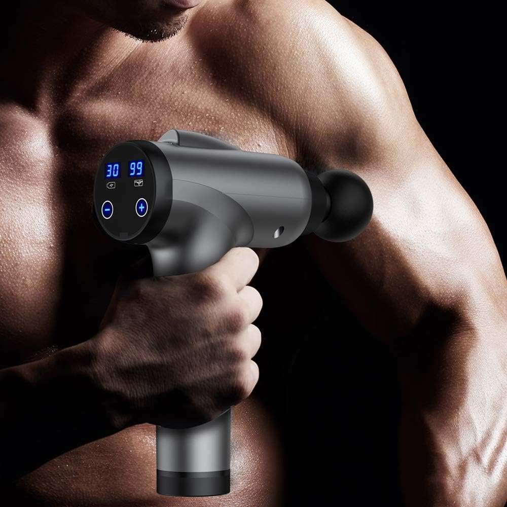 Massage Gun Deep Tissue, Handheld Electric Muscle Massager, High Intensity Percussion Massage Device for Pain Relief with 10 Attachments & 30 Speed: Health & Personal Care