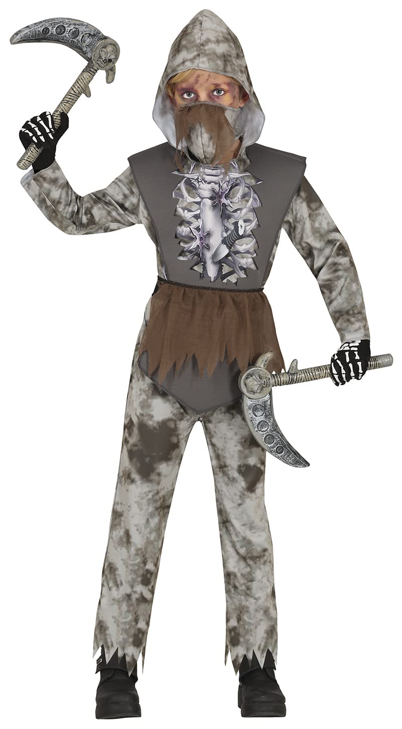 FIESTAS GUIRCA Skeleton Ninja Fancy Dress for Boys - Ghost Warrior Kids Costume - Boys Halloween Costumes 3-4 years