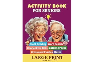 Activity Book for Seniors with Dementia: Gift for elderly adults in large print with fun relaxing memory games, including wor