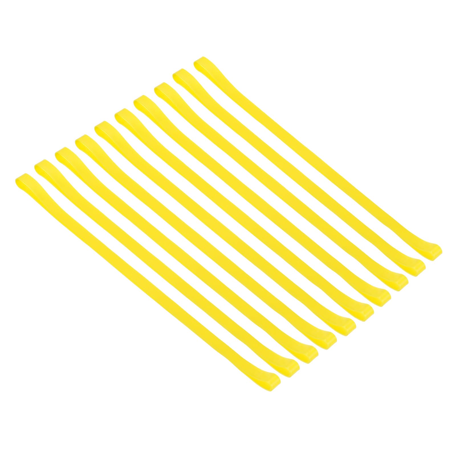 PATIKIL Towel Bands, 10 Pack Elastic Towel Clips Cruise Essentials Windproof Silicone Beach Towel Straps for Beach Pool Cruise Chairs, Yellow