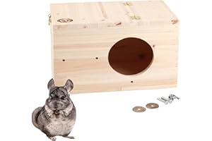 Squirrel Breeding Mating Box, 30x20x20cm Wood Breeding Box Parakeet Nesting House for Chinchilla Hamster Lovebirds Cockatiel 