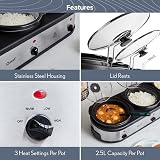 Quest Triple Slow Cooker Buffet Server 7.5L 3 x 2.5L Ceramic Pots view 6