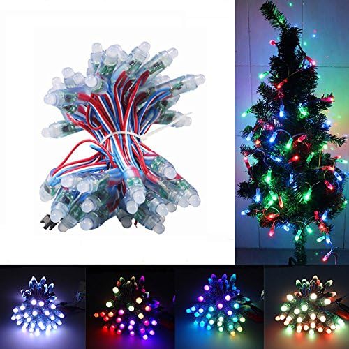 100leds WS2811 RGB Pixels Light Waterproof Full Color Led Module DC12V 12mm Digital Addressable LED Light for Channel Letter Signs, for Outdoor, Indoor, decorative, Gardens, Homes