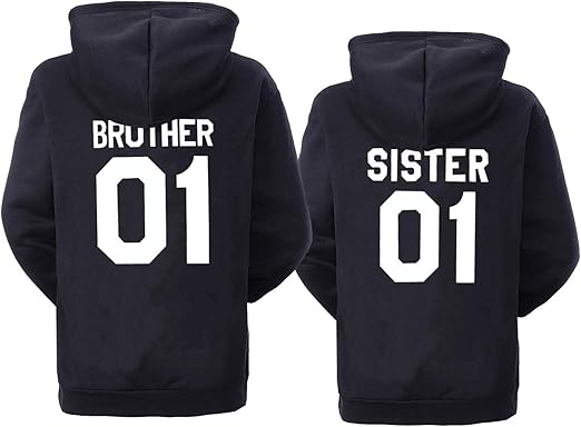 brother and sister matching hoodies