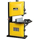 WOODSKIL 9-Inch Band Saw, 3-Amp Benchtop Bandsaw, 2500 FPM Blade Speed | 3-1/2-Inch Cutting Depth, 9-Inch Cutting Width, 0-45&deg; Cast Aluminum Table and Steel Base, Ideal Bandsaw for Woodworking