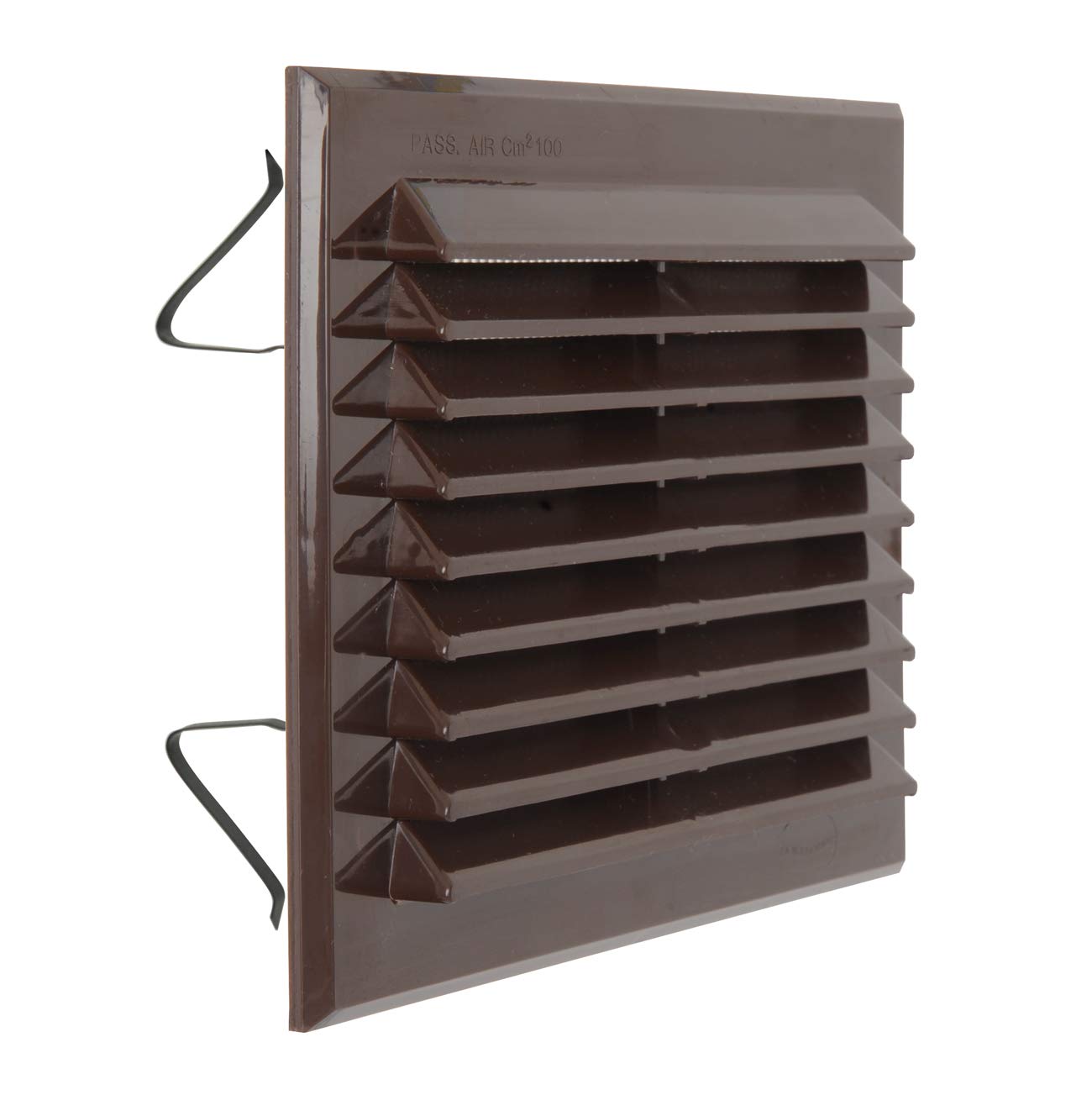 La Ventilazione BMR140M Rectangular Ventilation Grille Brown with Insect Mesh and Springs, Size 175x146 mm