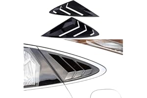 CEBAT 2PCS ABS Bright Black Sport Style Rear Side Window Louvers Air Vent Scoop Sun Shade Shutter Panel Cover Auto Exterior Decoration Trim Accessories For Hyundai Sonata DN8 2020-2024