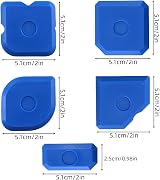 Rayibuir 5pcs Caulk Tool Kit Silicone Sealant Finishing Tools Blue view 2