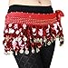 HOTER® Multi-Row Paillettes Gold Coins Belly Dance Wrap & Hip Scarf, Lively Style