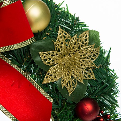Christmas Wreath, Artificial Merry Christmas Wreath Outdoor Decorative Christmas Garland Ornament Vintage Christmas Garland Decorations