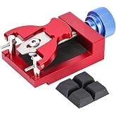 Cunyuer Watch Bezel Removal Tool, Watch Case Opener, Metal Watch Back Cover Opener Adjustable, Watch Back Remover Tool Professional, Watch Repairing Tool (Red Case Remover &amp; Holder)