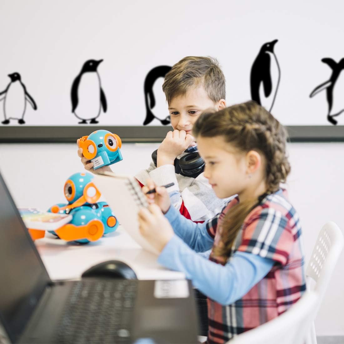 Penguin Stickers Wall Decoration Sticker Kid Art Penguins Kids Children Office Decal Nursery Living Room Home Design Vinyl self Adhesive car Cars Label Product Game Transfer Stencil Kitchen Hallway - Image 4