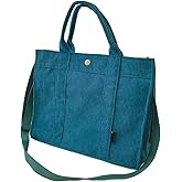 Corduroy Tote Bag Large Women Daily Oversized Corduroy Handle Winter Beach Bag Shopping Shoulder Casual Corduroy Crossbody Green