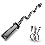 Olympic EZ Curl Barbell Bar 47", 2-Inch Curl Bar