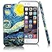 YunMonster Clouds Compatible iPhone 6/6S Case [Famous Paiting Series] Smooth Premium Durable Hard PC Funny 3D Flowing Oil Painting case with a Free Screen Protector-The Starry Night Van Gogh