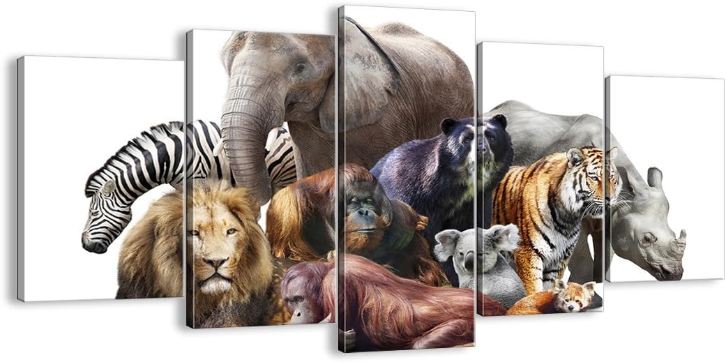 Canvas Picture - 5 Piece - 160x85cm (63,0x35,5") - 3166-5 Part Panels - Ready to Hang - wall art print - Completely framed - Image printed - art on canvas - Art print Images - EA160x85-3166