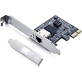 2.5Gbase-T PCIe Network Adapter, NIC with Realtek RTL8125 Chip, 2.5Gb Gigabit Ethernet LAN Network Card, 2500/1000/100Mbps, S